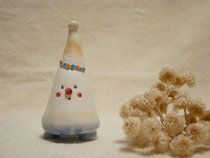 No.8 彩紅豬豬小樹陶 - 擺飾/家飾品 - 陶 