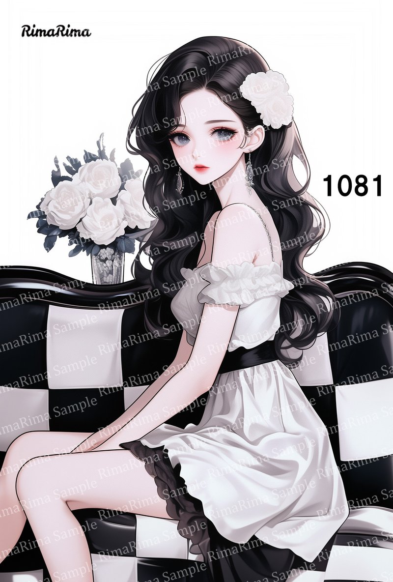 1081 Original Sticker Original Character Sticker Sticker Seal RimaRima RimaRima - Stickers - Paper 