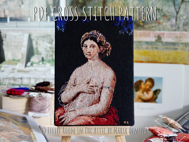La Fornarina - Raphael - PDF cross stitch pattern 十字绣 - 手工藝教學/工具書 - 其他材質 