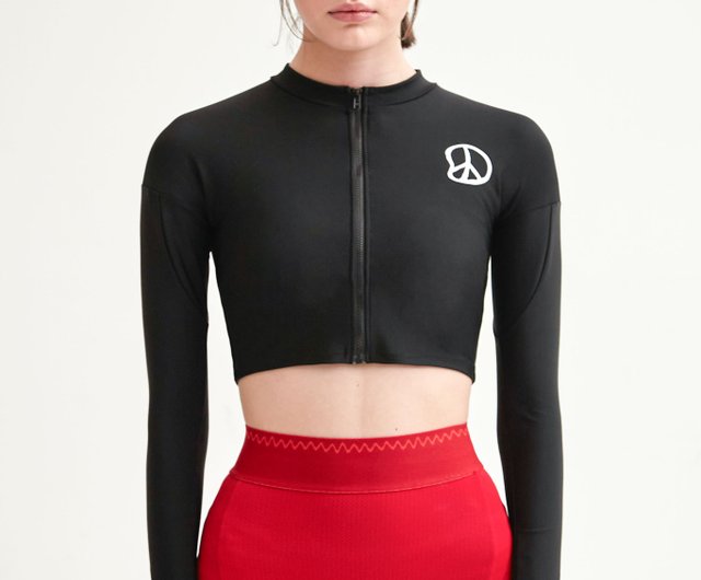 Aprilpoolday Swimwear / BOOGIE CROP JACKET / Black - Shop