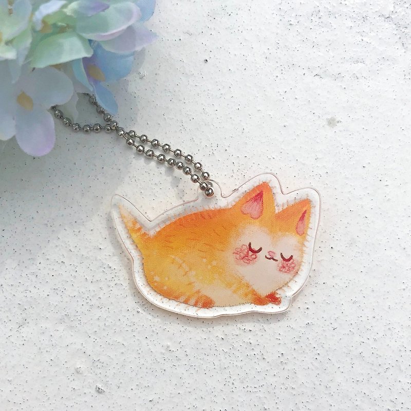 Little Orange Cat- Acrylic Charm