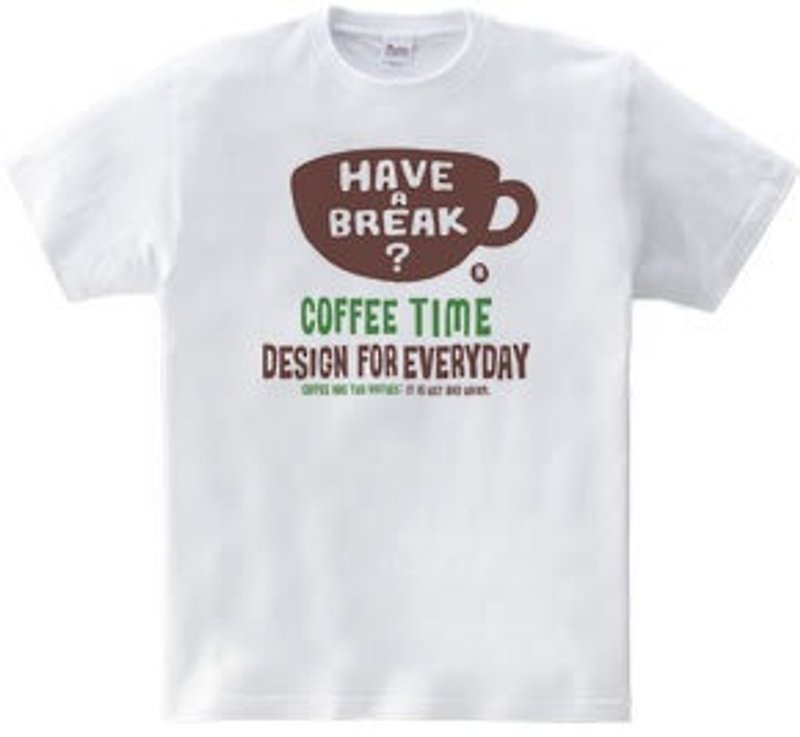 coffee time- ~ have a break? ~ 150.160 (WomanM.L) T-shirt order product] - Women's T-Shirts - Cotton & Hemp White