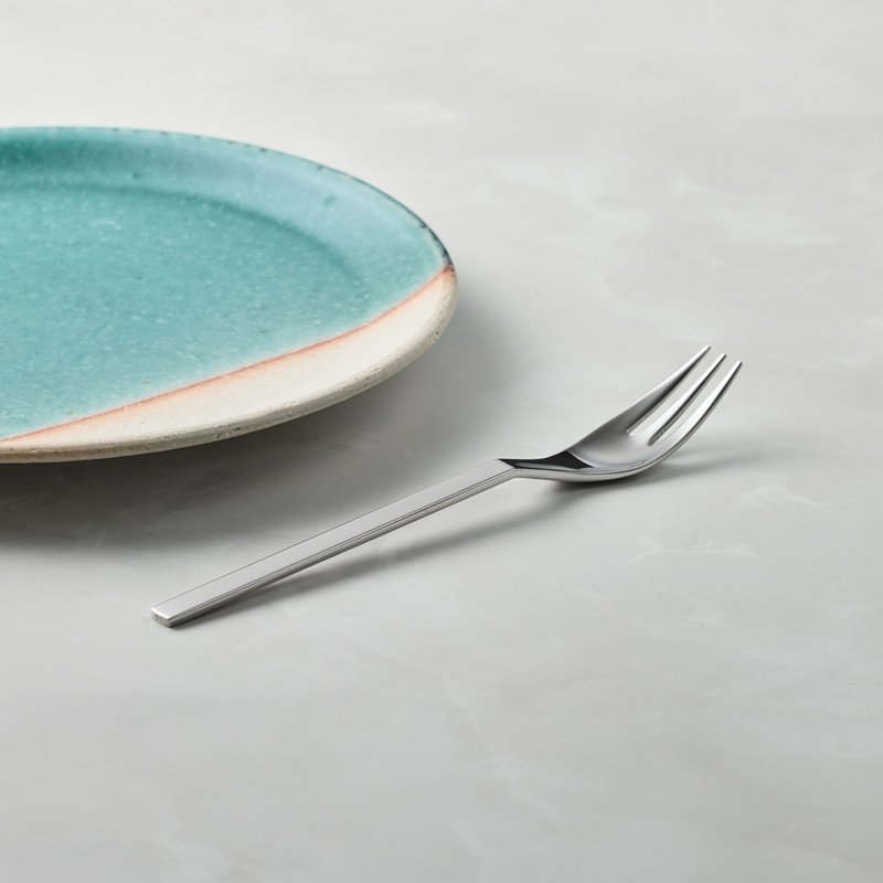 日本山崎金屬 - NAPOLI系列 - 不鏽鋼蛋糕叉 (140 mm) - 刀叉/湯匙/餐具組 - 其他金屬 銀色