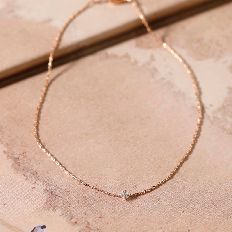 petit zirconia bracelet PGニッケルフリープチフィットブレスレット　着脱簡単　キュービックジルコニアブレスレット　ピンクゴールド - 手鍊/手環 - 其他金屬 粉紅色