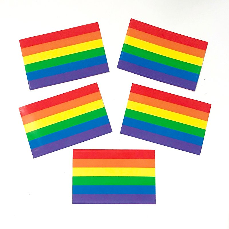 Gay Pride Rainbow Sticker LGBT - สติกเกอร์ - พลาสติก หลากหลายสี