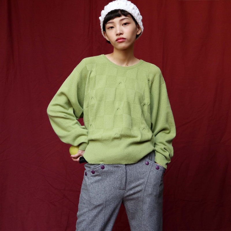 Pumpkin Vintage. Ancient Green Cashmere Cashmere Pullover - Women's Sweaters - Wool Green