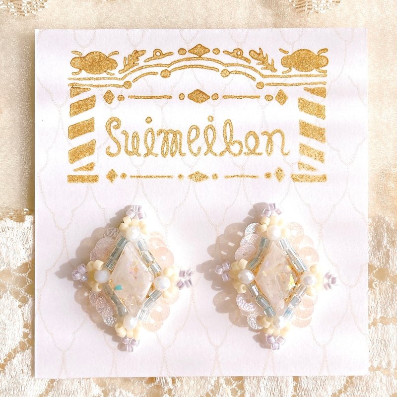 jelly bijou earrings - ต่างหู - เรซิน ขาว