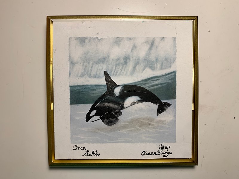 Killer whale painting/desk painting
