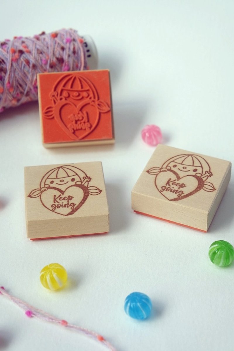 Stamp / Teacher Series / KEEP GOING - Stamps & Stamp Pads - Plastic Orange