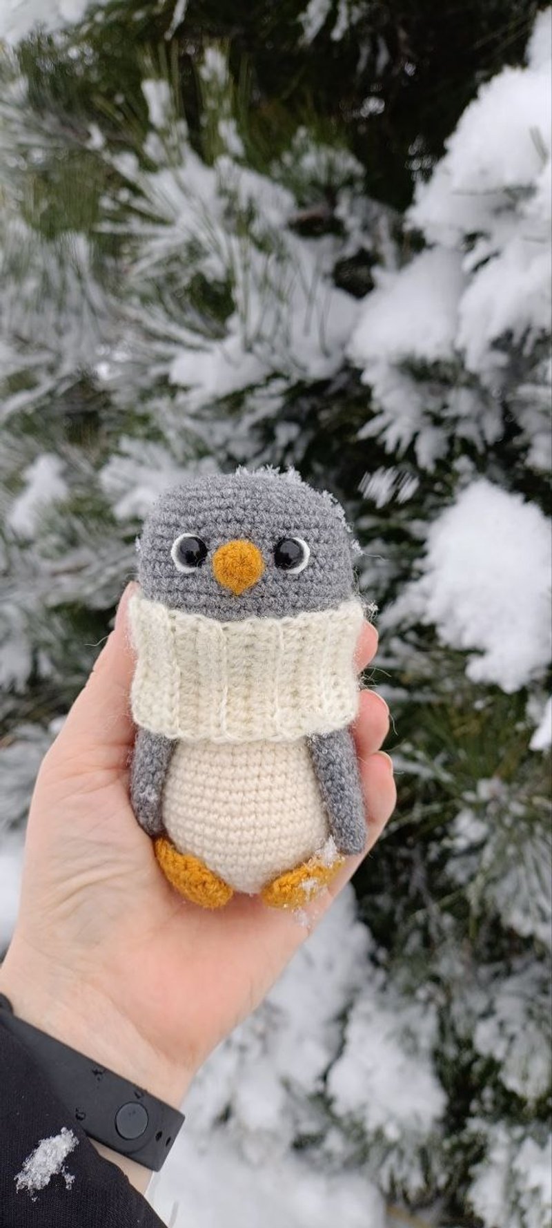 Stuffed plush penguin toy/ Soft miniature penguin gift for baby - ของเล่นเด็ก - ขนแกะ 