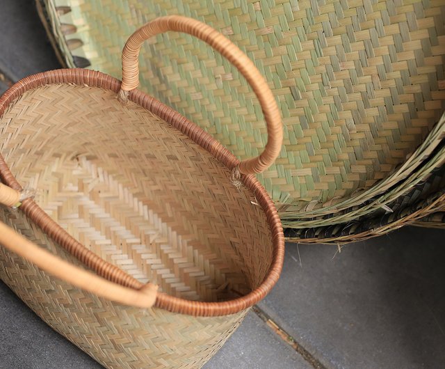 Tokyo French Basket Backpack  Fair Trade Woven Bag — Hoppe Shoppe