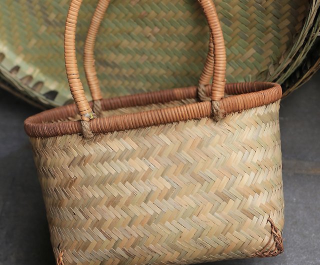 Tokyo French Basket Backpack | Fair Trade Woven Bag — Hoppe Shoppe