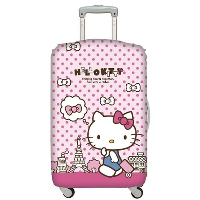 LOQI suitcase jacket│Hello Kitty Eiffel Tower M - Luggage & Luggage Covers - Other Materials Pink