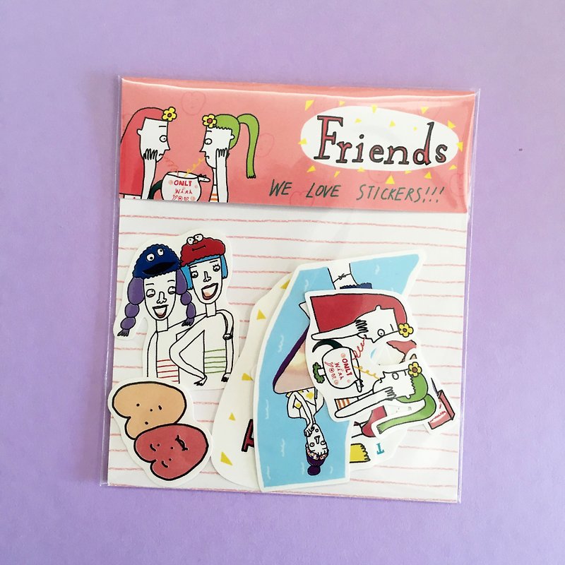 Friends | 貼紙包(10入) - 貼紙 - 紙 