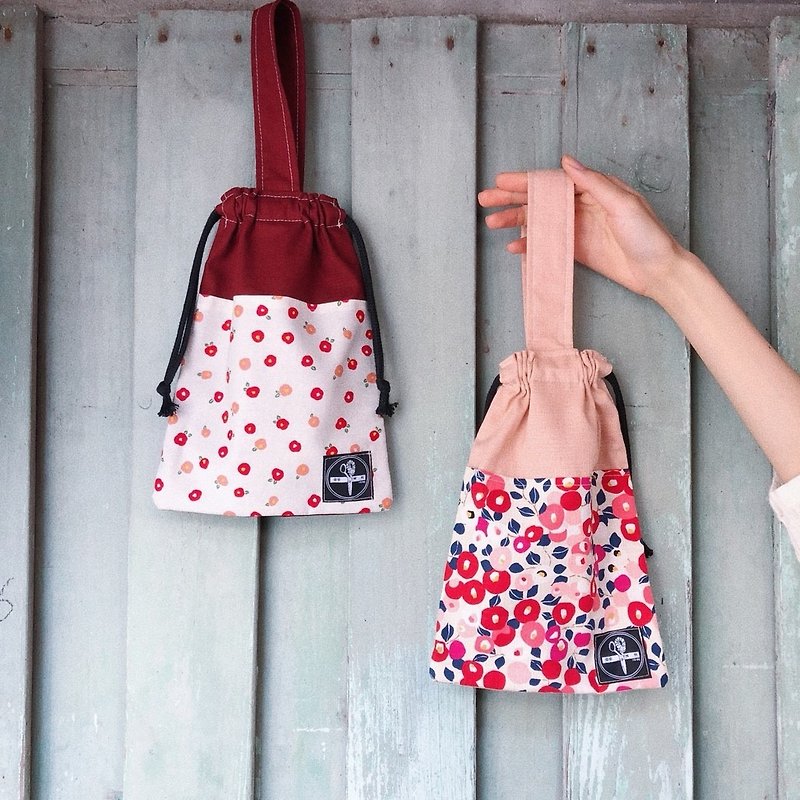 Bundle tote bag / girl dream in the heart - Hair Accessories - Cotton & Hemp Pink