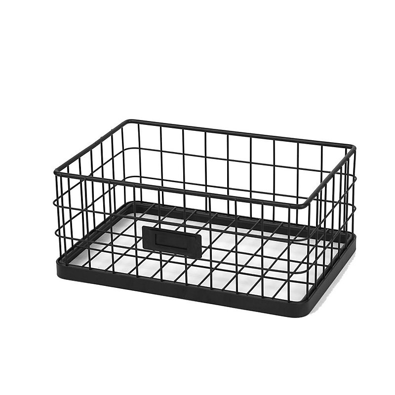 Dailylike Jangle Iron Basket - Companion Iron Basket Storage - Sheer Black, E2D38599 - ชั้นวาง/ตะกร้า - โลหะ สีดำ