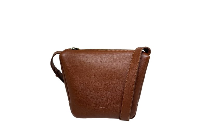 DENISE shoulder bag- Brown - กระเป๋าแมสเซนเจอร์ - หนังแท้ สีนำ้ตาล