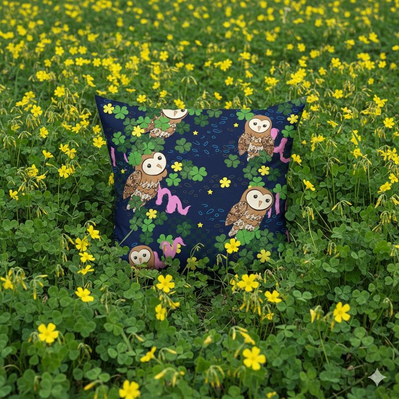 ChuChuLove 40 X 40 抱枕 印花 / 幸運的星夜獵手 - 枕頭/抱枕 - 聚酯纖維 
