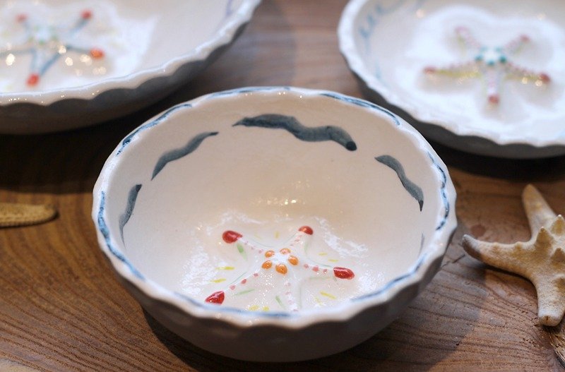 海星 ☆ 小碗 - 花瓶/陶器 - 其他材質 白色