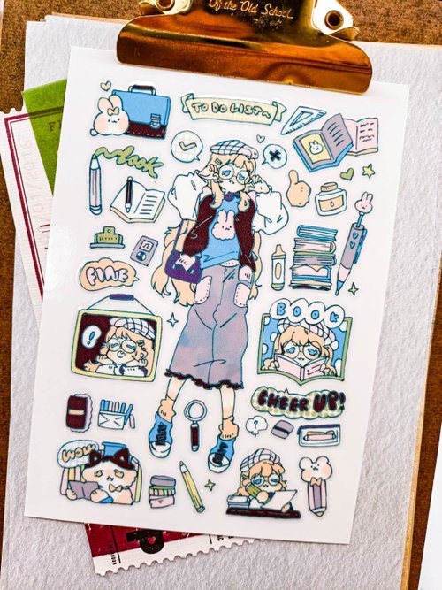 DP013_双星樂園妹C_DoublePlanet sister C-A6乾式轉印貼紙