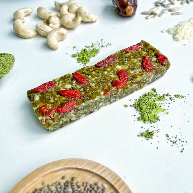 Happy Energy-Matcha & Goji Berry Functional Bar - Health Foods - Fresh Ingredients Green