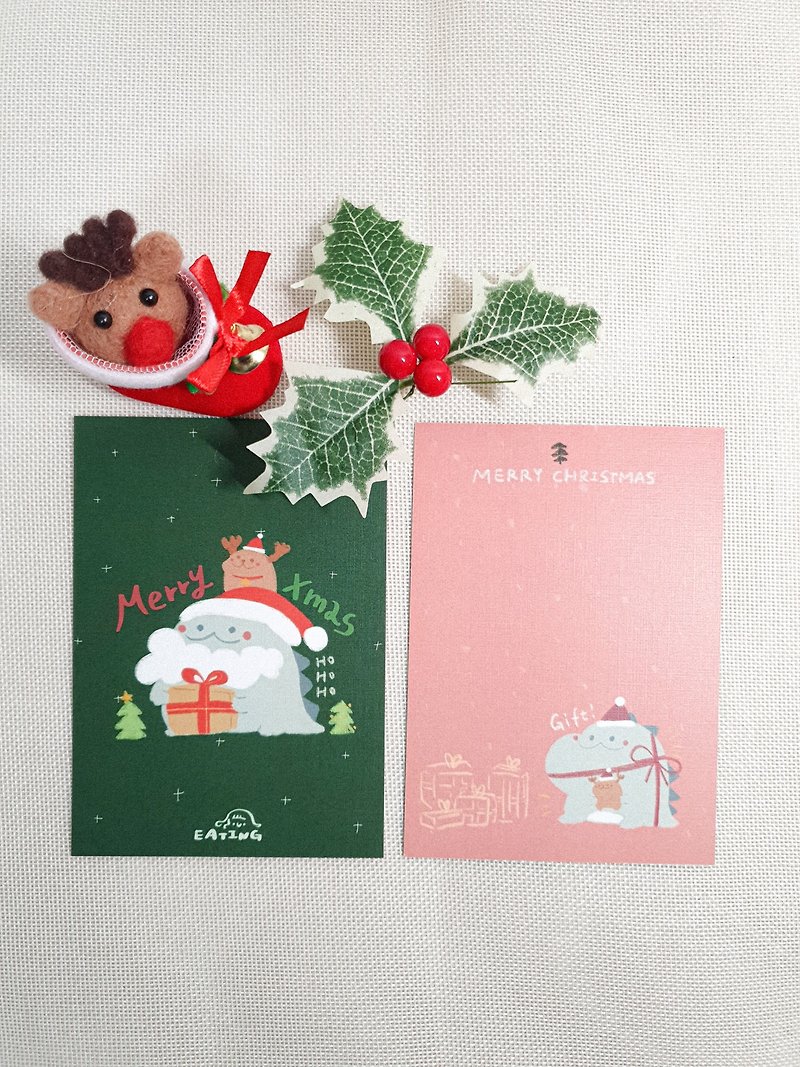 Hugging Dragon Christmas Card/Happy Rabbit YOU New Year's Card - การ์ด/โปสการ์ด - กระดาษ หลากหลายสี
