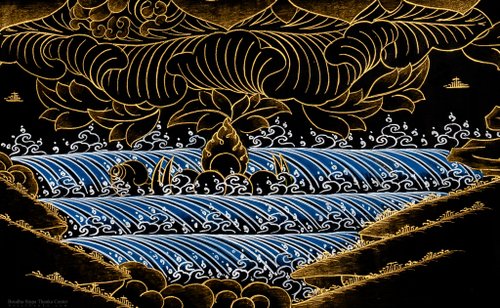 グリーンターラ　タンカペイント チベット仏教のグリーンターラタンカ絵画 - ショップ Boudha