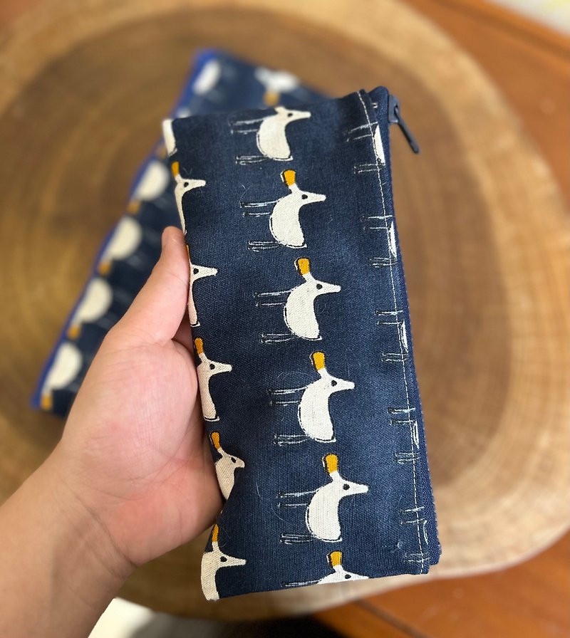 Blue Duck Handmade Zipper Bag Storage Bag Weimom's Made in Taiwan Handmade - Storage - Cotton & Hemp Blue