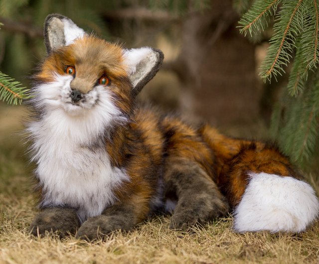 Realistic stuffed shop fox