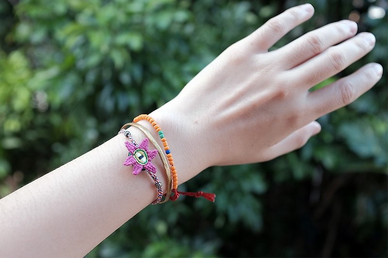 by.dorisliu Forest Hero - Eyes of Flower bracelet - Bracelets - Thread Multicolor