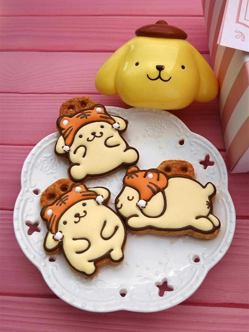 【Sanrio】Tiger Baby/Pudding Dog/Year of the Tiger/Saliva Receiving Biscuit/Icing Biscuit/4 Months - Handmade Cookies - Other Materials 