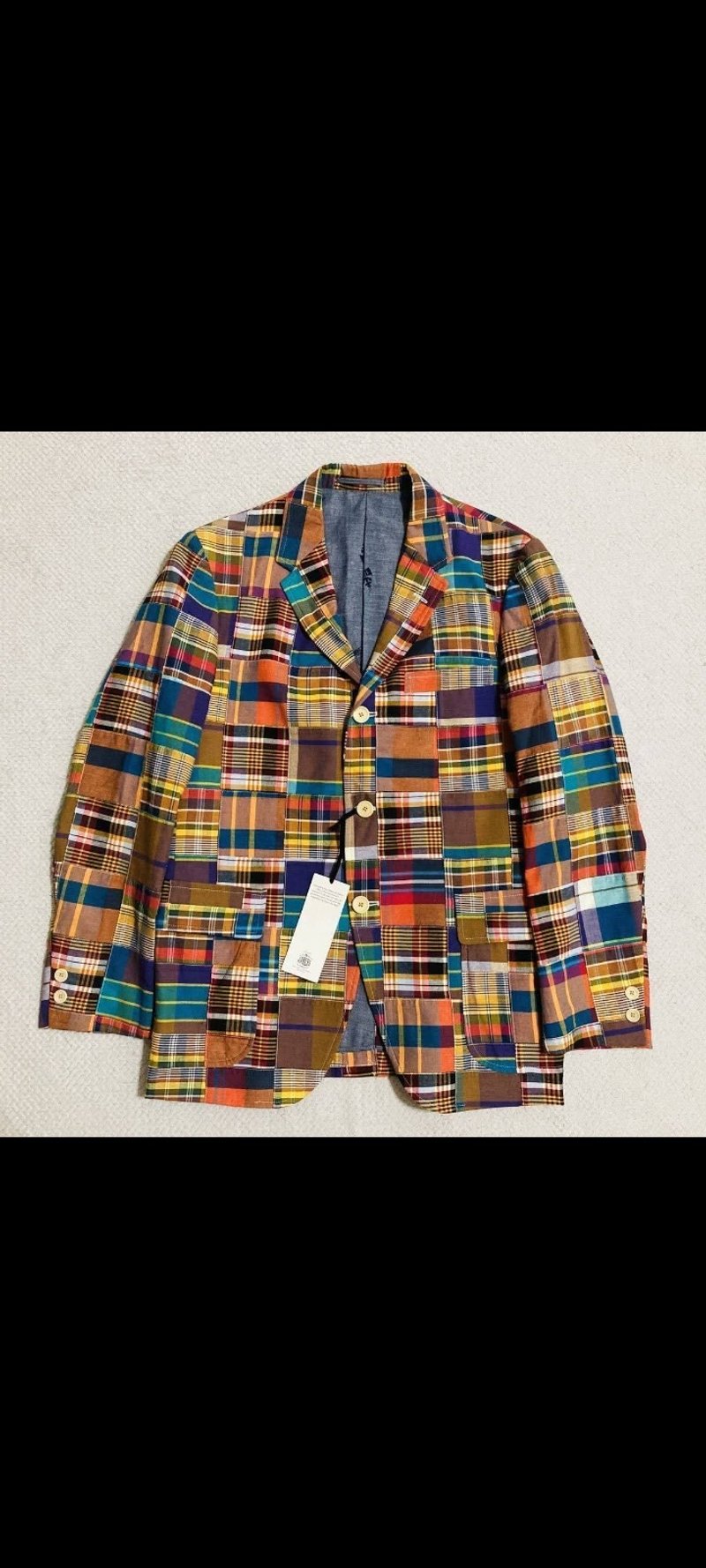 NOS 英倫風格 J.PRESS 經典多色塊 全棉質面料 老西裝 老品全新 - 男西裝外套 - 棉．麻 