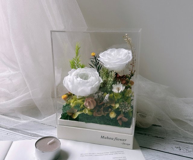 プリザーブドフラワー アクリル製フラワーボックス 色のカスタマイズ