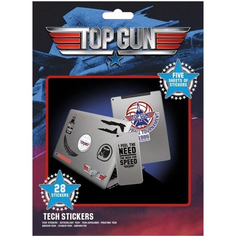 【捍衛戰士:獨行俠 】Top Gun進口3C科技貼紙組 - 貼紙 - 其他材質 藍色