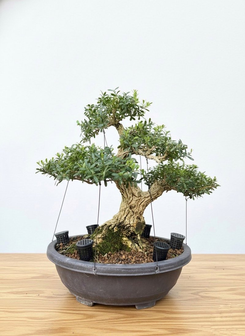 小品盆栽・雀舌黄楊 - 観葉植物 - 寄せ植え・花 