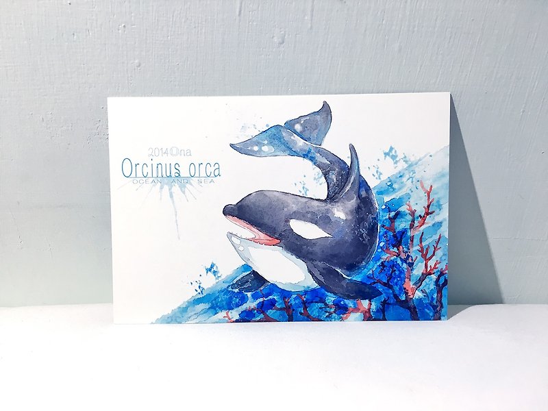 海洋與海 第一季虎鯨/雙面明信片postcard - 心意卡/卡片 - 紙 