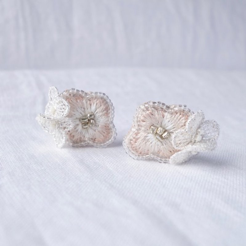 Flower decoration k - Earrings & Clip-ons - Other Materials 