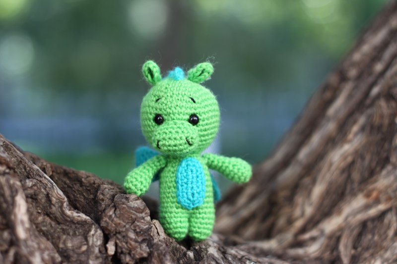 Baby dragon, Fire dragon, Crochet dragon, Crochet dragon Stuffed toy, dragon toy - 寶寶/兒童玩具/玩偶 - 羊毛 