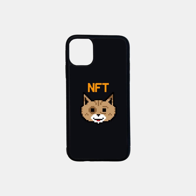 【NFT系列】iphone手機殼圖案文字訂製 NFT加密像素風創意禮物 - 手機殼/手機套 - 矽膠 