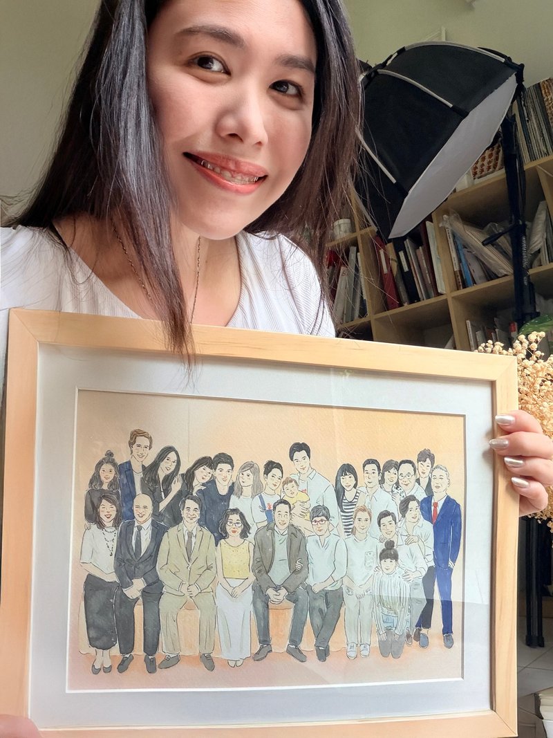 全家福似顏繪 - 海報/掛畫/掛布 - 其他材質 