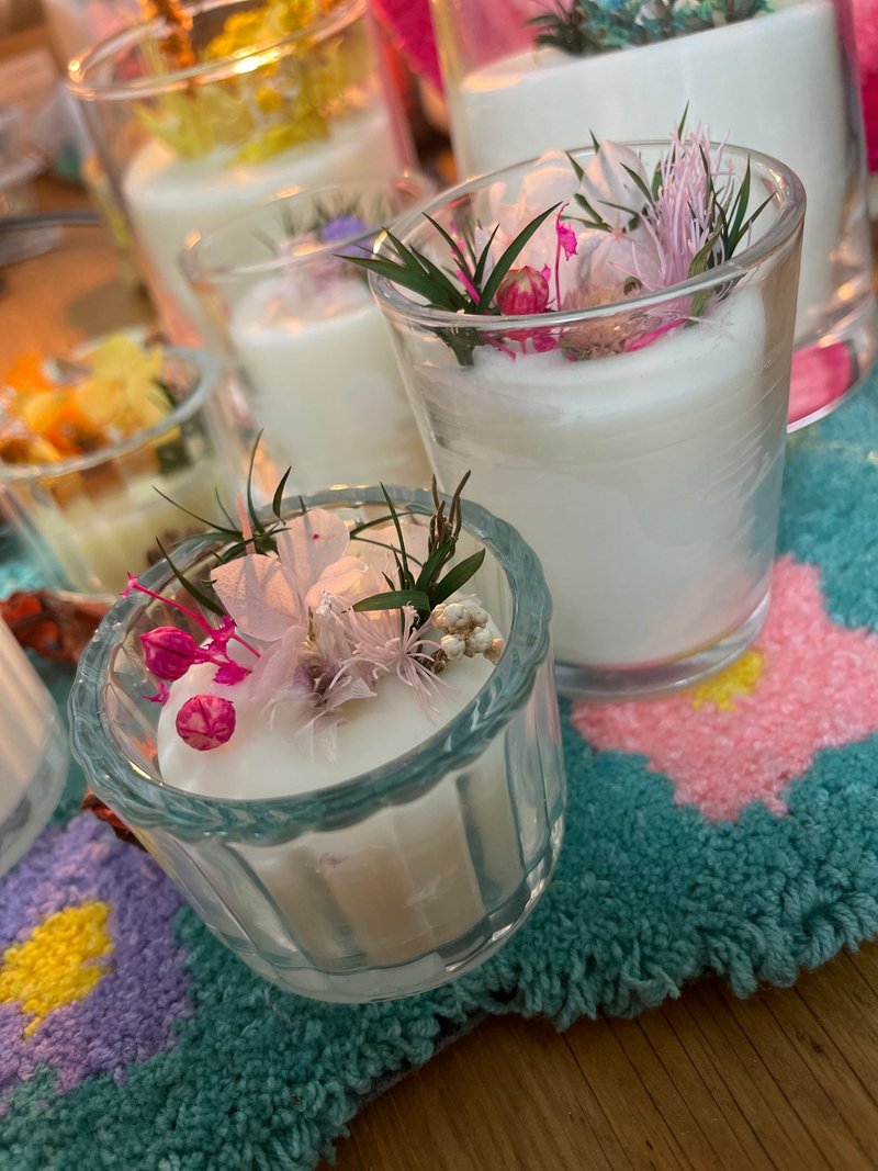 寵物友善 | 柔和白花調 | 柔美花瓣 | 純天然精油 | 大豆蠟燭 - 香氛蠟燭/燭台 - 蠟 