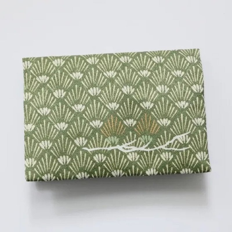 Kimono card case with chrysanthemum pattern - Card Holders & Cases - Cotton & Hemp Green