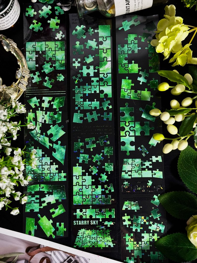 碧海拼夢 PET 紙膠帶 白墨貝殼光 10米卷 - 紙膠帶/和紙/PET - 塑膠 多色