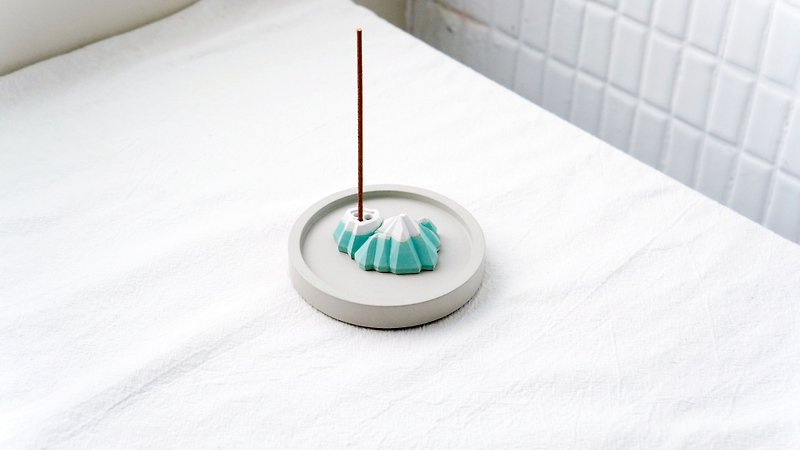 Xiaoshan mini incense sticks holder (small base) | 2024-macaron color series - Fragrances - Cement Blue