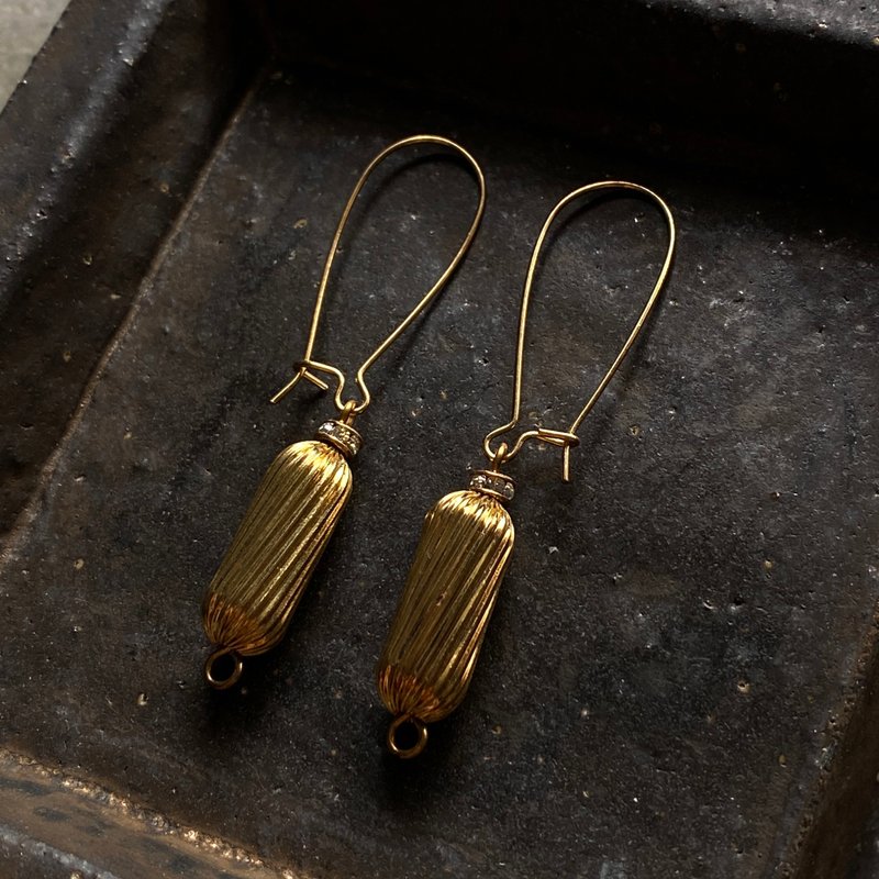 Abu Dhabi drop earrings - Earrings & Clip-ons - Other Materials Gold