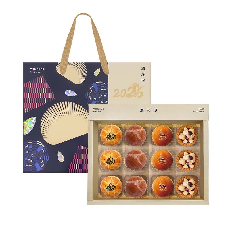 【溫莎堡】金饌富貴禮盒(12入)【2026春節禮盒/馬年限定/禮盒】 - 蛋捲/餡餅/零食 - 其他材質 紅色