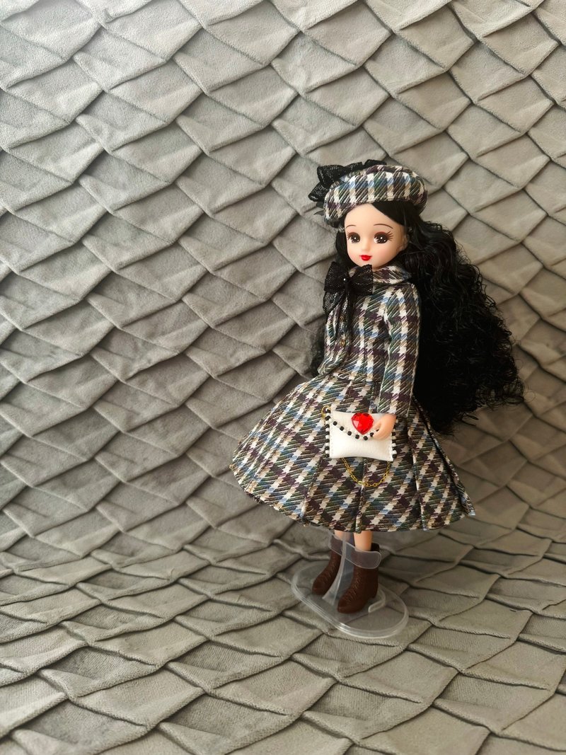 50's Checkered Jacket Skirt Set Licca-chan Blythe - ตุ๊กตา - วัสดุอื่นๆ หลากหลายสี