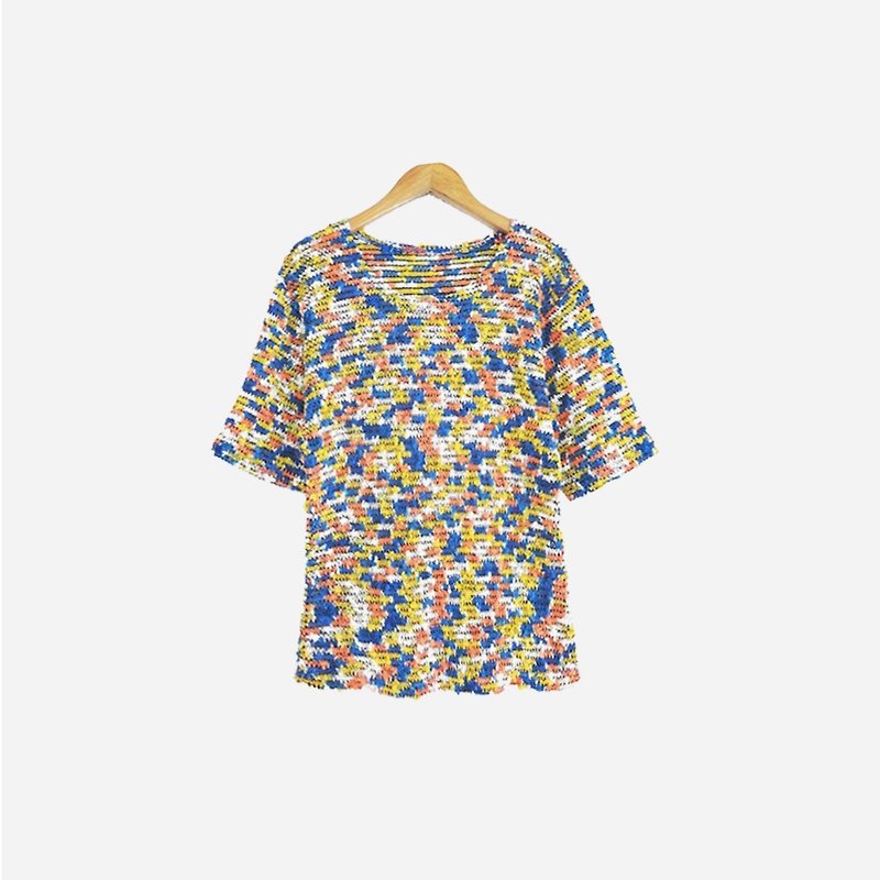 Dislocation vintage / color three-dimensional textured shirt no.858 vintage - เสื้อผู้หญิง - เส้นใยสังเคราะห์ 