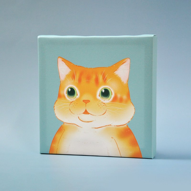 20×20cm Cat Portrait Unframed Painting-Orange Cat - Posters - Paper 