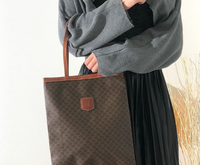 Directly from Japan, brand name used packaging] CELINE Macadam Brason  Embossed Pochette Mini Bag Shoulder Bag ty6g48 - Shop solo-vintage  Messenger Bags & Sling Bags - Pinkoi